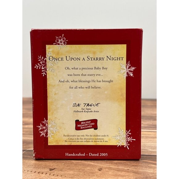 2005 HALLMARK KEEPSAKE ORNAMENT QXG4385 ONCE UPON A STARRY NIGHT ANGEL NATIVITY - Picture 2 of 9